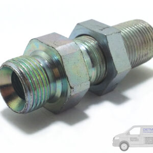 Schottverschraubung 1/4"BSP 60° Kegel . Stahl