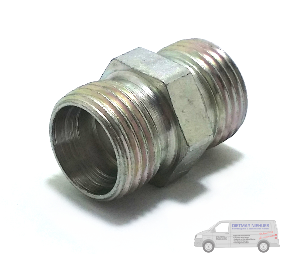 X G22 L Durchgangsverbinder Stahl verzinkt