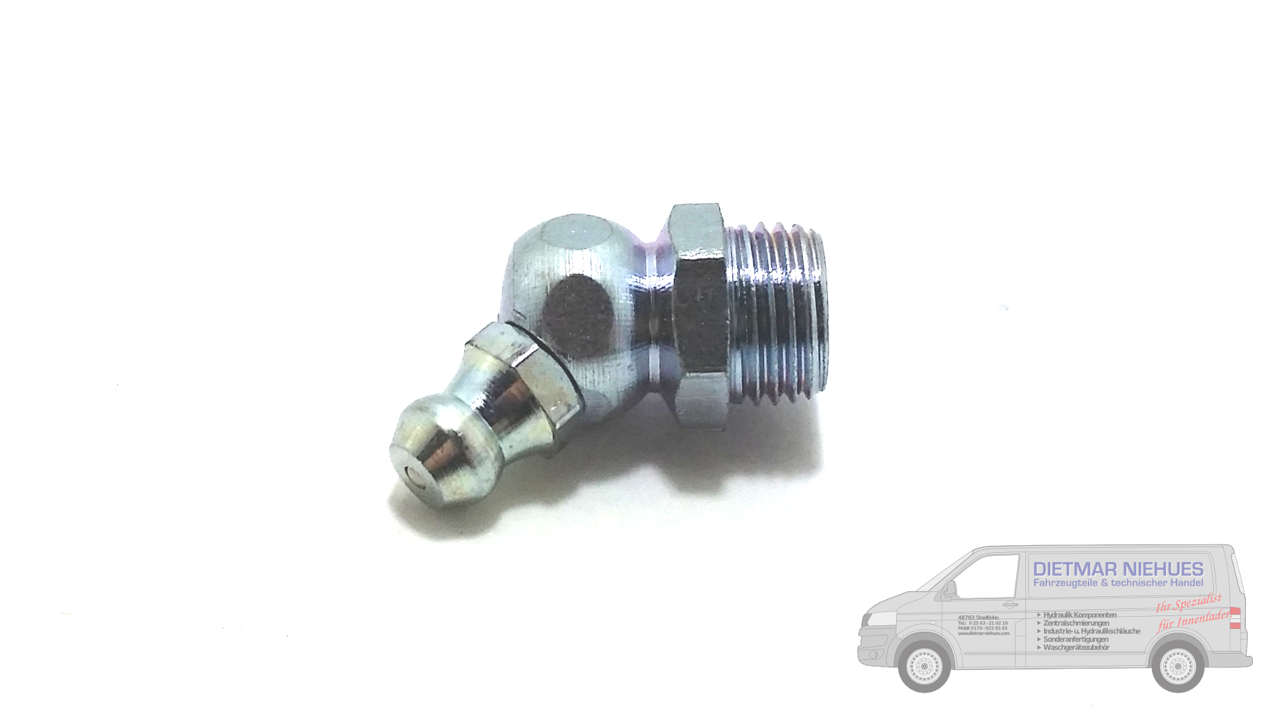 Kegelschmiernippel M10x1-45° H2-45° verzinkt SW11