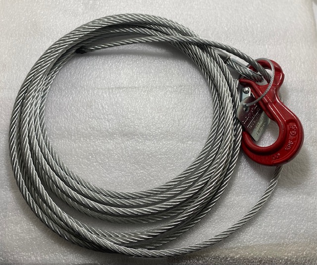 Zurrdrahtseil 8mm x 7500 mm lang mit Kausche und