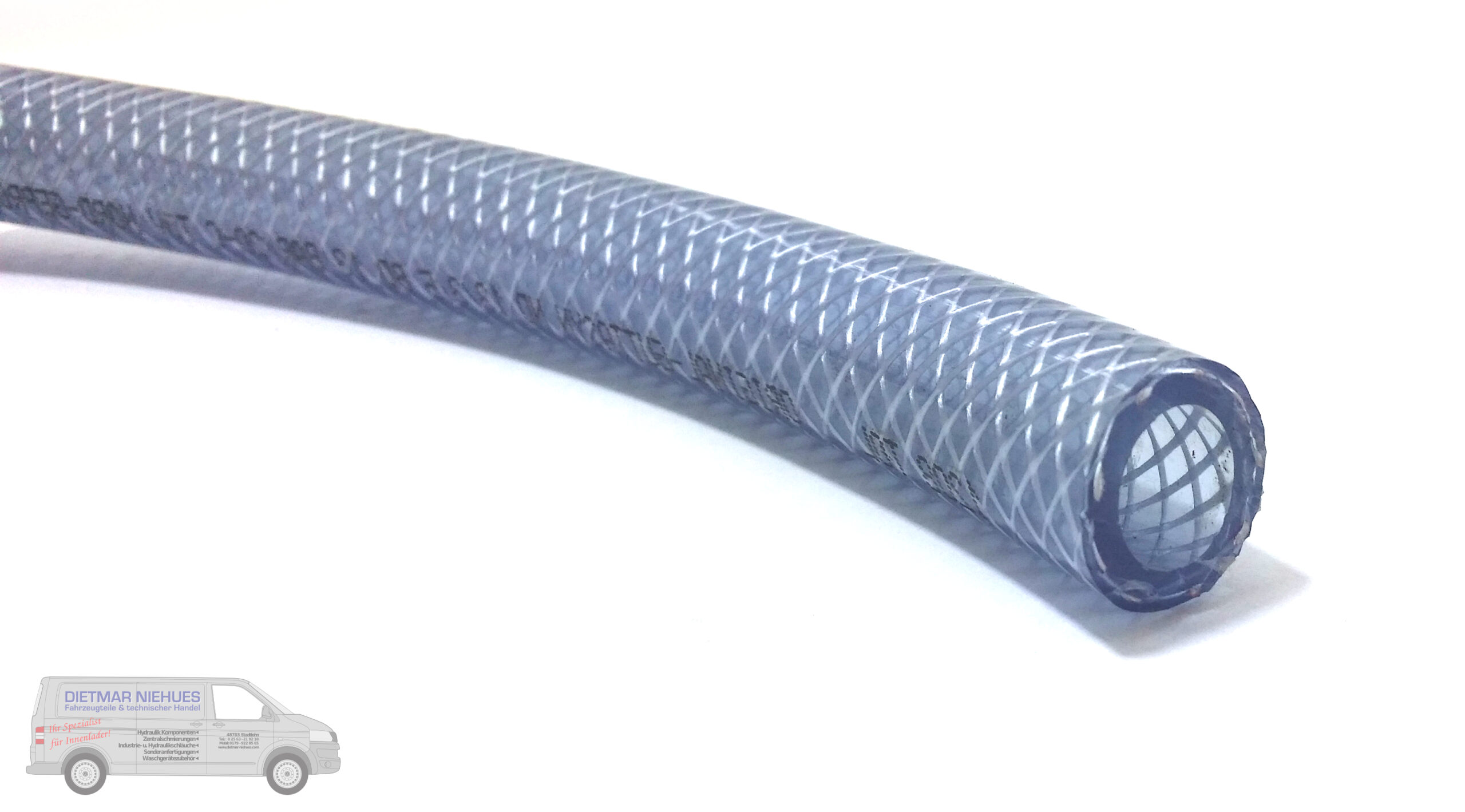 6A x12 I mm PVC-Schlauch mit Gewebeeinlage klar