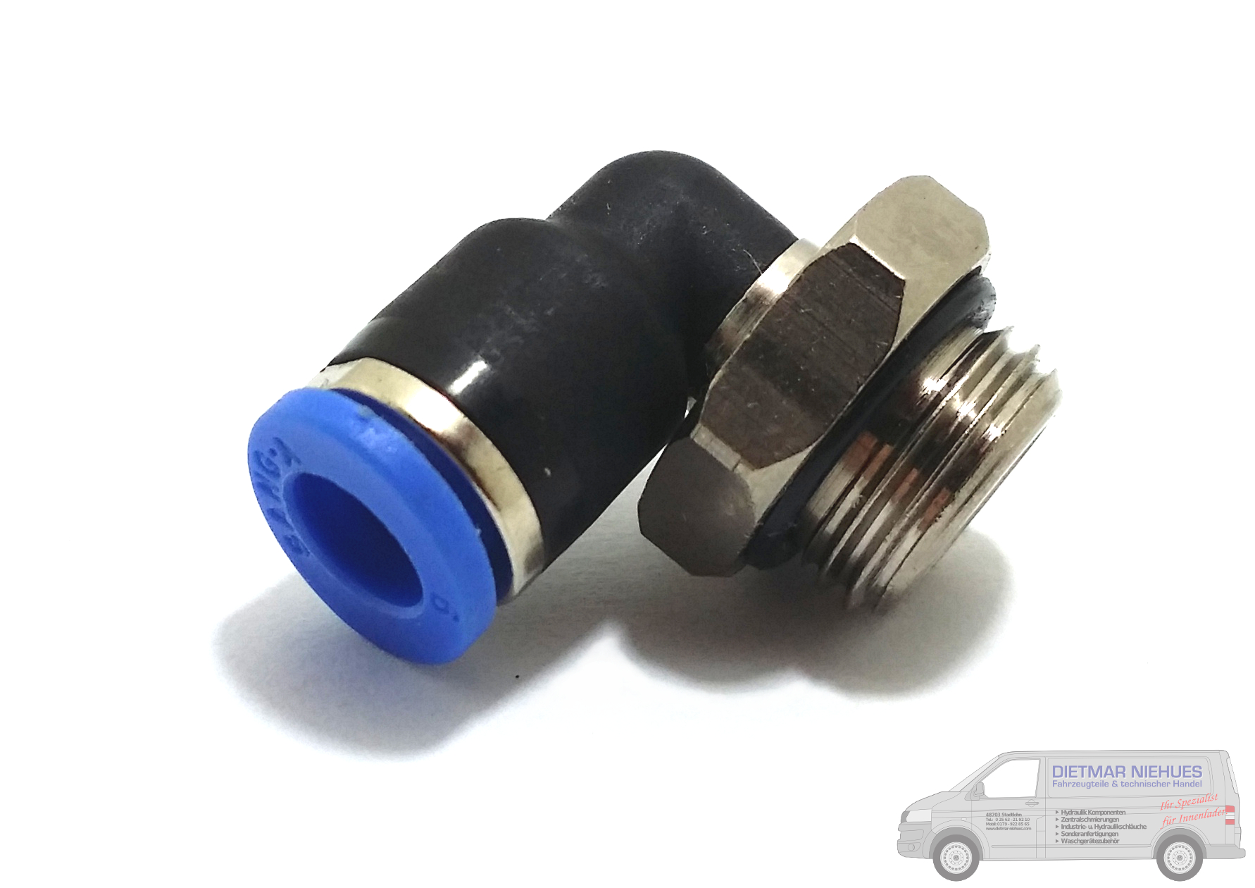 Winkel-Steckanschluss G 1/8"- 6mm. IQS-Standard