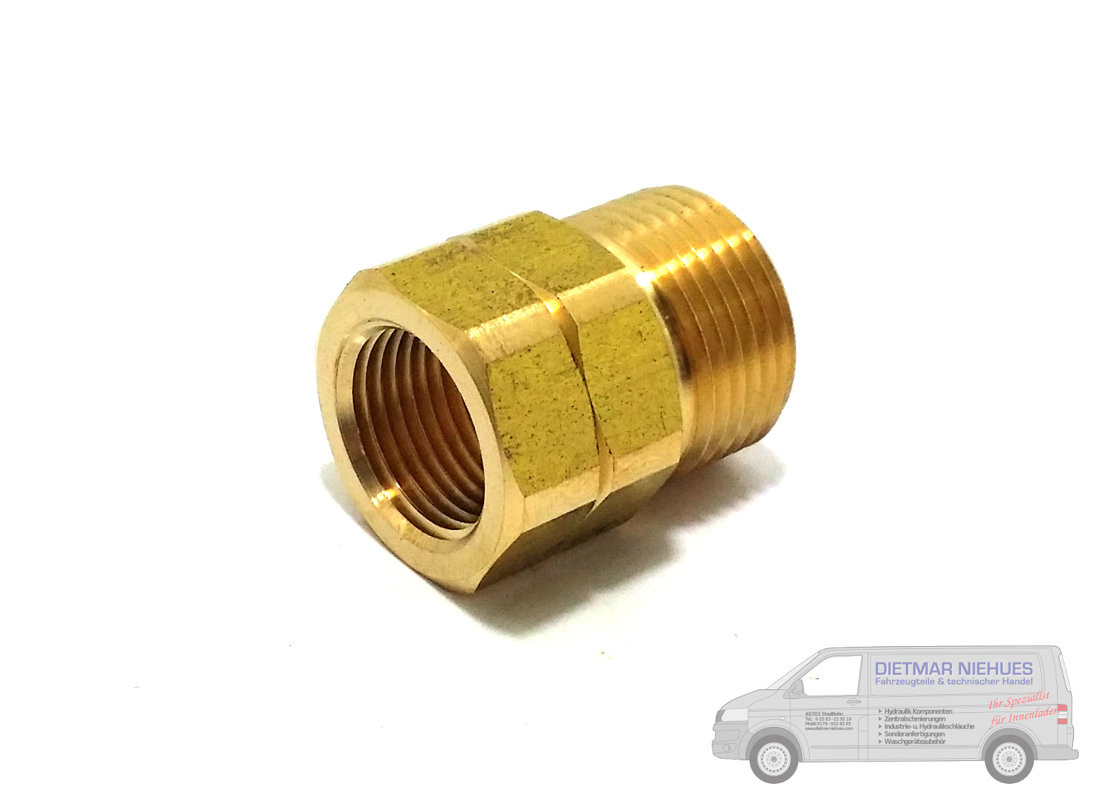Red-Verschraubung 1/2" IG- 3/8" AG Messing